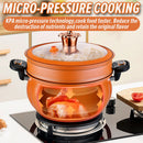idrop [ 8L ] 28CM Pumpkin Pot With Steamer Layer Micro Pressure Cooking Pot / Periuk Masak Bentuk Labu Bersama Lapisan Stim / 8L南瓜锅带蒸笼(28CM南瓜微压料理锅)