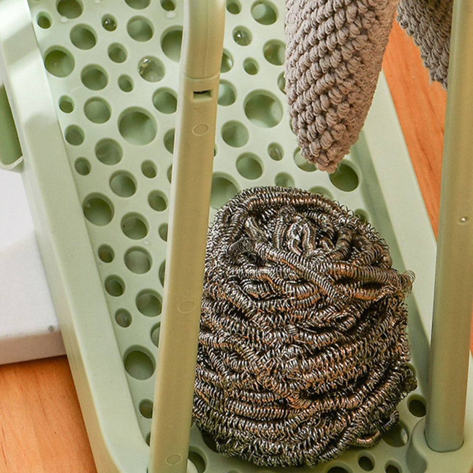 Kitchen Rag Rack idrop Kitchen Dishcloth Rag Rack / Rak Kain Sinki Dapur / 收纳瓶抹布架三件套