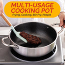 idrop [ 28CM / 30CM ] Stainless Steel Honeycomb Hot Pot Periuk Hot Pot / Keluli Tahan Karat Corak Honeycomb / 不锈钢蜂窝火锅