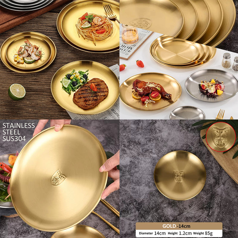 idrop GOLD COMBO SET 38CM Wok Frying Pan Pot Plate Bowl / SET KOMBO EMAS Kuali Periuk Piring dan Mangkuk / 金色组合套装炒锅煎锅锅盘碗