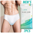 idrop  7PCS [ Men's & Women's ] Disposable Underpants Non Woven Fabric Travel Underwear [ M~XL Size ] / Seluar Dalam Laki-laki dan Wanita Pakai Buang / 旅游一次性内裤 桑拿免洗独立装底裤 男女旅行无纺布三角短裤批发