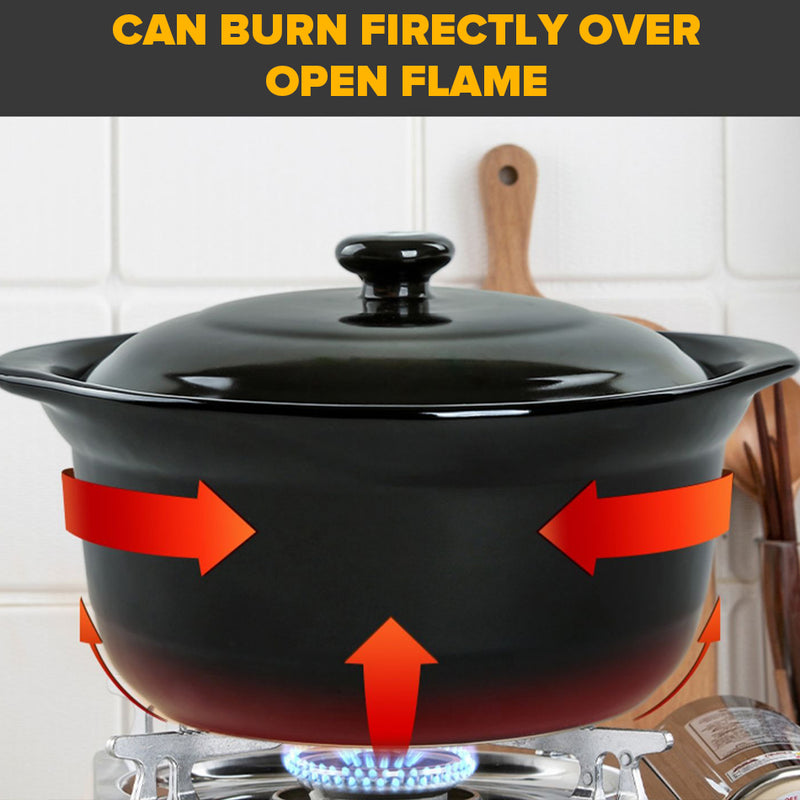idrop [ 1800ml / 2400ml ] Porcelain Claypot Cooking Pot / Periuk Claypot Seramik / 陶瓷煲仔锅