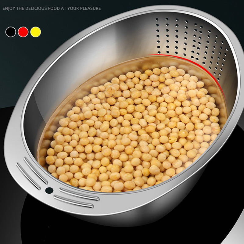 idrop Stainless Rice Washing Basin SUS304 / Bekas Penapis Pencuci Beras / 小号不锈钢洗米盆(304)