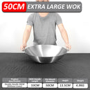 idrop PRE ORDER [ 50 / 60 / 70 / 80CM ] EXTRA LARGE Cooking Wok Thick Double Ear Round Bottom Stainless Steel Pan / SAIZ BESAR Periuk Kuali Masak Besar Keluli Tahan Karat / 不锈钢炒锅双耳特厚饭店厨师圆底锅-特大号商用农村炒菜锅批发