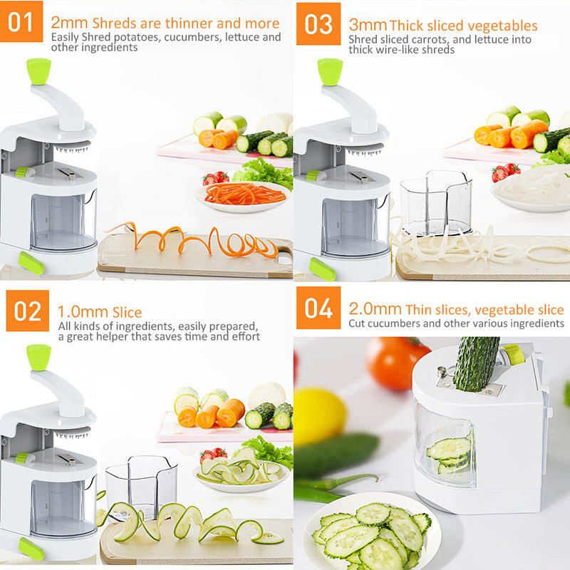 idrop Vegetable Spiral Cutter Slicer Hand Cranked with Suction Base / Pemotong Sayur / 手摇卷丝器(切菜器)