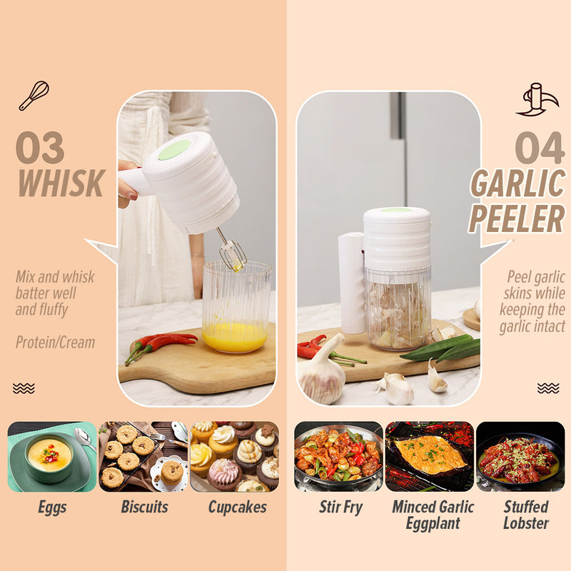 idrop [ 3 IN 1 ] Multifunction Mixer 40W Rechargeable / Blender Pengisar Pelbagai Guna / 40W充电式三合一料理机