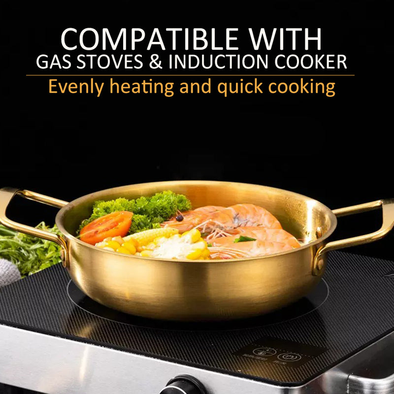idrop Stainless Steel Double Ear Pot Pan SUS201 / Mangkuk Piring Keluli Tahan Karat / 不锈钢双耳海鲜锅(201)