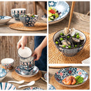 idrop Japanese Style Ceramic Tableware 4 Bowls 4 Spoon 2 Plates Gift Box Set / Set Seramik Hidangan Pinggan Mangkuk Sudu / 日式和风陶瓷餐具四碗四勺两盘礼盒套装