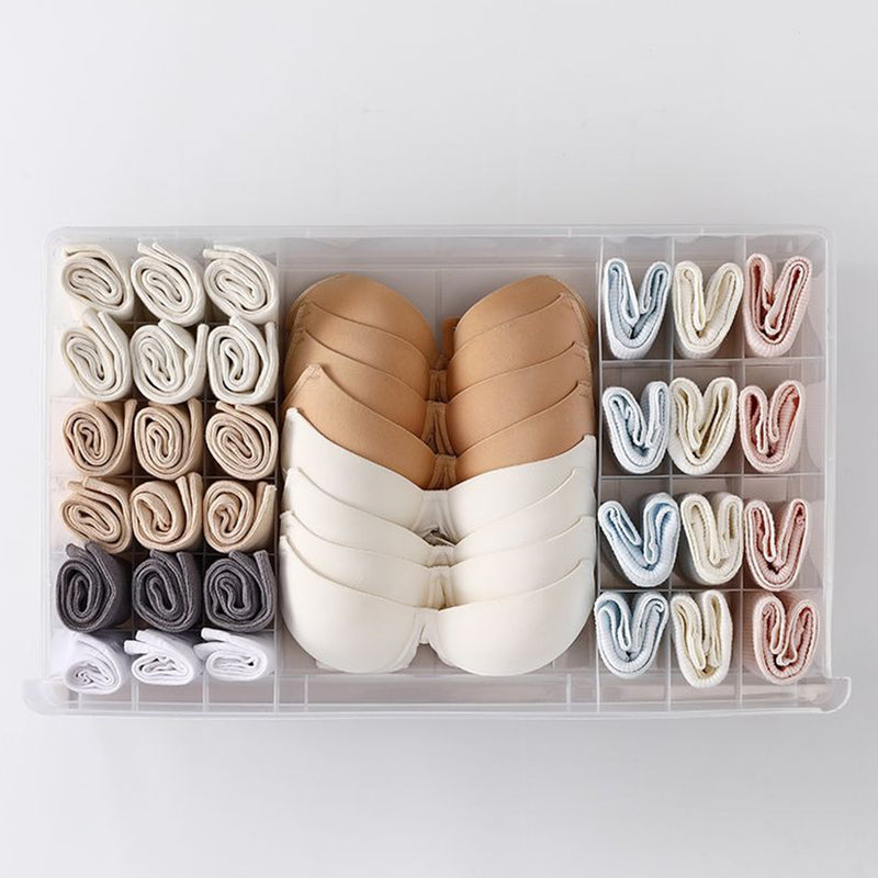 idrop Underwear Storage Box Drawer Multi-Compartment / Kotak Almari Penyimpanan Baju Dalam / 内衣收纳盒窄长内衣收纳盒抽屉式女家用衣柜大号多分格整理箱宿舍