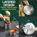 idrop [ 12CM ] 2 Layer 3 Layer Rice Box Lunch Box / Kotak Bekal Makanan Mudah Alih / 12公分三层饭格