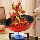 idrop [ 32CM ] Diecast Granite Nonstick Cooking Pot + Steamer Layer / Periuk Masak + Stim Masak Tidak Lekat / 32CM渐变麦饭石不粘炒锅 (含蒸笼和硅胶铲)