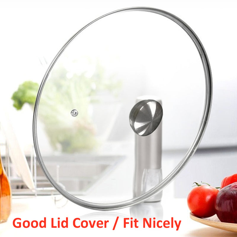 idrop [ 34CM ] Tempered Glass Frying Pan Lid Cover / Penutup Periuk Masak / 钢化玻璃煎锅盖