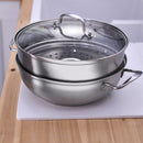 idrop 30CM Stainless Steel Steamer & Cooker / Periuk Masak & Stim Keluli Tahan Karat / 30CM不锈钢蒸锅+炊具