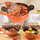 idrop [ 8L ] 28CM Pumpkin Pot With Steamer Layer Micro Pressure Cooking Pot / Periuk Masak Bentuk Labu Bersama Lapisan Stim / 8L南瓜锅带蒸笼(28CM南瓜微压料理锅)