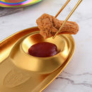 idrop Gold Plated Oval Snack Plate Stainless Steel XL Size / Piring Snek Keluli Tahan Karat Bentuk Bujur / 镀金椭圆形小吃盘不锈钢 XL 号
