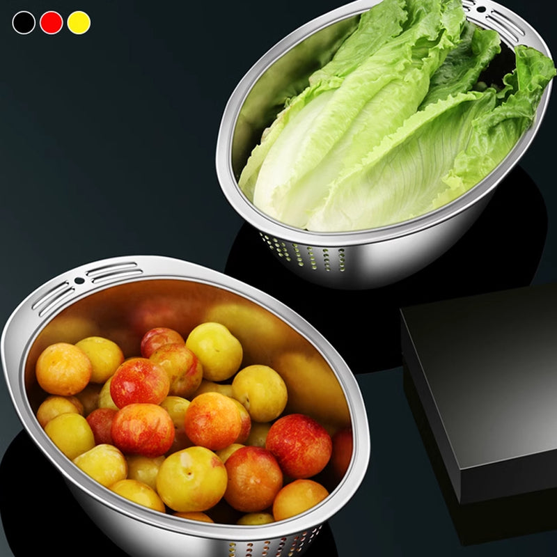 idrop Stainless Rice Washing Basin SUS304 / Bekas Penapis Pencuci Beras / 小号不锈钢洗米盆(304)