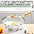 idrop [ SUPER COMBO SET ] 65CM Mega Large Honeycomb Nonstick Cooking Wok with Lid Cover & Long Spatula Ladle & 32CM Octagon Maifan Wok / Periuk Honeycomb Saiz Besar Berpenutup 65CM & Senduk dan Spatula & Maifan Wok 32CM