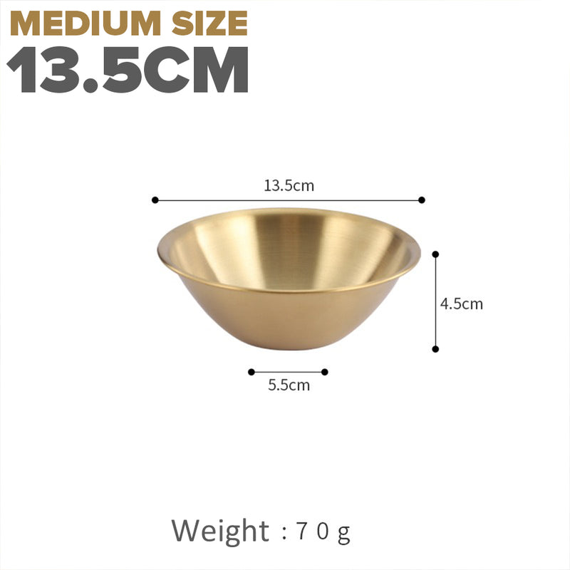 idrop Gold Plated V-Shape Bowl Stainless Steel 201 / Mangkuk Warna Emas Keluli Tahan Karat Bentuk V /