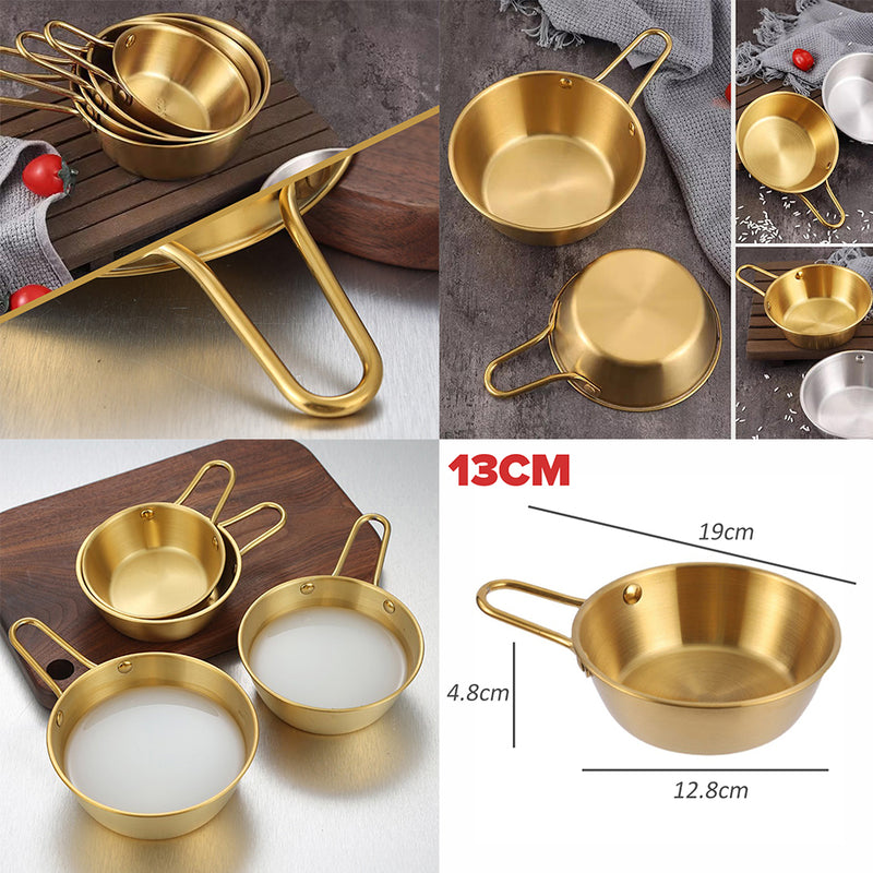 idrop GOLD COMBO SET 34CM Wok Frying Pan Pot Plate Bowl / SET KOMBO EMAS Kuali Periuk Piring dan Mangkuk / 金色组合套装炒锅煎锅锅盘碗