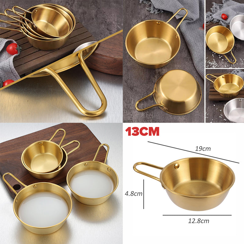 idrop GOLD COMBO SET 40CM Wok Frying Pan Pot Plate Bowl / SET KOMBO EMAS Kuali Periuk Piring dan Mangkuk / 金色组合套装炒锅煎锅锅盘碗