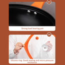 idrop [ 34CM ] Stainless Steel Micro Pressure Single Handle Nonstick Wok / Periuk Masak Tekanan Mikro / 34CM不锈钢微压单柄不粘炒锅(橙/青色)