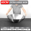 idrop PRE ORDER [ 50 / 60 / 70 / 80CM ] EXTRA LARGE Cooking Wok Thick Double Ear Round Bottom Stainless Steel Pan / SAIZ BESAR Periuk Kuali Masak Besar Keluli Tahan Karat / 不锈钢炒锅双耳特厚饭店厨师圆底锅-特大号商用农村炒菜锅批发