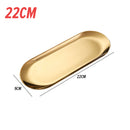 idrop Gold Plated  Stainless Steel Oval Plate / Piring Pinggan Keluli Tahan Karat Bujur / 锈钢椭圆盘