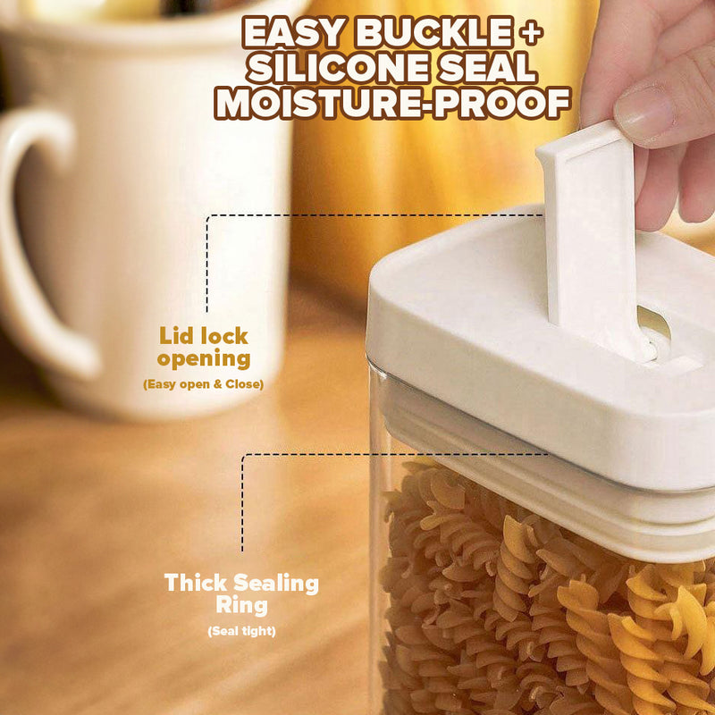 idrop [ 500ml ] Easy Buckle Plastic Rectangle Sealed jar ( 2pcs / 4pcs ) / Bekas Simpanan Makanan Kering 500ml / 0.5L塑料易扣密封罐