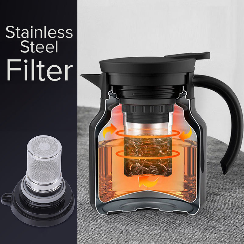 idrop [ 1000ml ] Tea Pot Stainless Steel 316 Kettle / Cerek Air Teh Keluli / 1000ML不锈钢茶水分离保温咖啡壶(316)