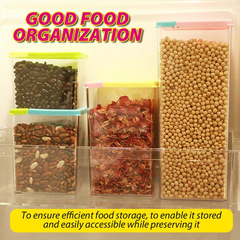 idrop [ 6PCS ] Grain & Cereal Food Dispenser Storage Box / Bekas Makanan Pelbagai Saiz / 六件套塑料储存罐