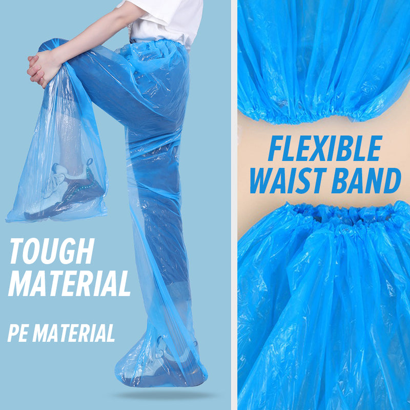 idrop Disposable Waterproof Full Cover Rain Pants / Seluar Hujan Kalis Air pakai Buang / 一次性防水全覆盖雨裤