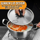 idrop [ 18 / 20 / 22CM ] Stainless Steel Double Ear Korean Style Instant Noodle Pot / Periuk Masak Keluli Tahan Karat Rekaan Korea / 不锈钢双耳韩式泡面锅(单底钢盖 )(集成)