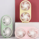idrop Desktop Twin Motor Fan USB Rechargeable / Kipas USB Senang Caj 2 IN 1 / 卡通双风充电风扇