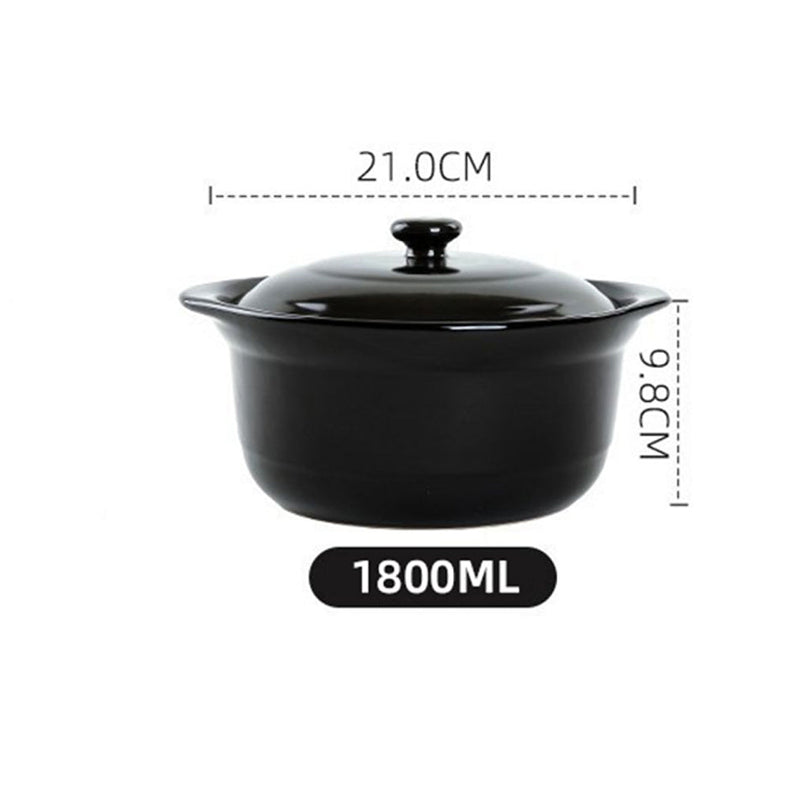 idrop [ 1800ml / 2400ml / 2800ml ] Porcelain Claypot Cooking Pot / Periuk Claypot Seramik / 陶瓷煲仔锅