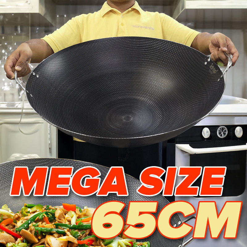 idrop [ 65CM ] Mega Large Honeycomb Nonstick Cooking Wok / Periuk Honeycomb Saiz Besar 65CM / 65CM特大号蜂窝不粘炒锅