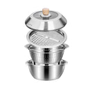 idrop 28CM Stainless Steel Multifunction Wash Basin Bowl /  Mangkuk Besen Basuh Pelbagai Fungsi Keluli Tahan Karat 28CM / 28CM不锈钢多功能洗脸盆碗