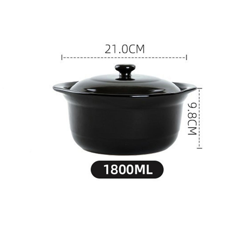 idrop [ 1800ml / 2400ml ] Porcelain Claypot Cooking Pot / Periuk Claypot Seramik / 陶瓷煲仔锅