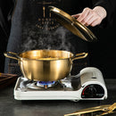idrop [ 20CM / 22CM / 24CM ] Gold Silver Korean Style Instant Noodle Cooking Pot / Periuk Masak Mi Segera Rekaan Ala-ala Korea Warna Emas Perak / 韩式泡面锅