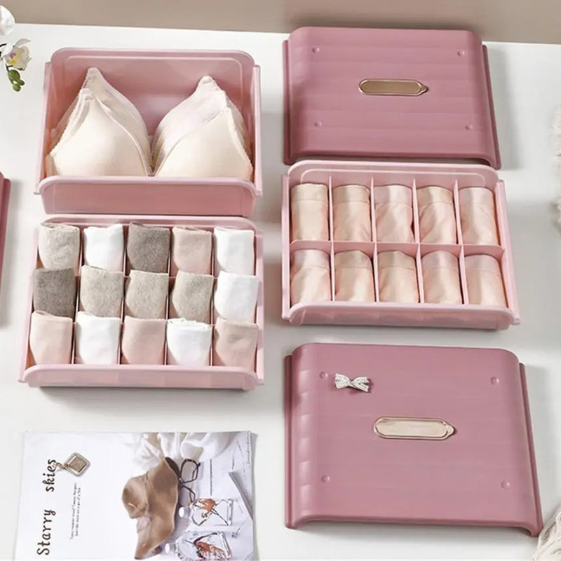idrop [ 15 Grid ] Sock Storage Box With Organizing Grid / Kotak Bekas Penyimpanan Stokin Dan Pakaian Kecil / 袜子收纳盒有格