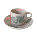 idrop Ceramic Cup Flower Pattern Cup & Saucer / Cawan Seramik Corak Bunga / 陶瓷杯 青色花图案杯和碟7.5*7CM+15CM