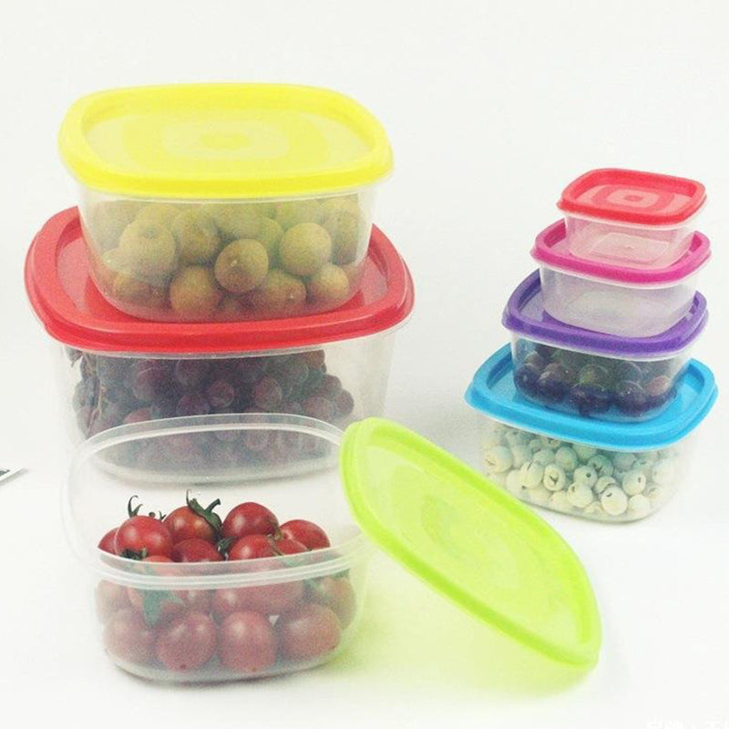 idrop [ 7 PCS ] Food Storage Plastic Box in Various Sizes / Kotak Bekas Makanan Plastic Pelbagai Saiz / 七件套塑料盒