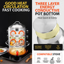 idrop [ 3 LAYER ] 32CM  Cooking Steamer Pot / Periuk Memasak Stim Bertingkat / 32CM节能原味锅(3层蒸锅)(304)