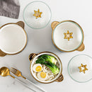 idrop 700ml Casserole Ceramic Bowl Crown Glass Top Cover / Mangkuk Seramik 700ml / 700ml 砂锅陶瓷碗皇冠玻璃顶盖