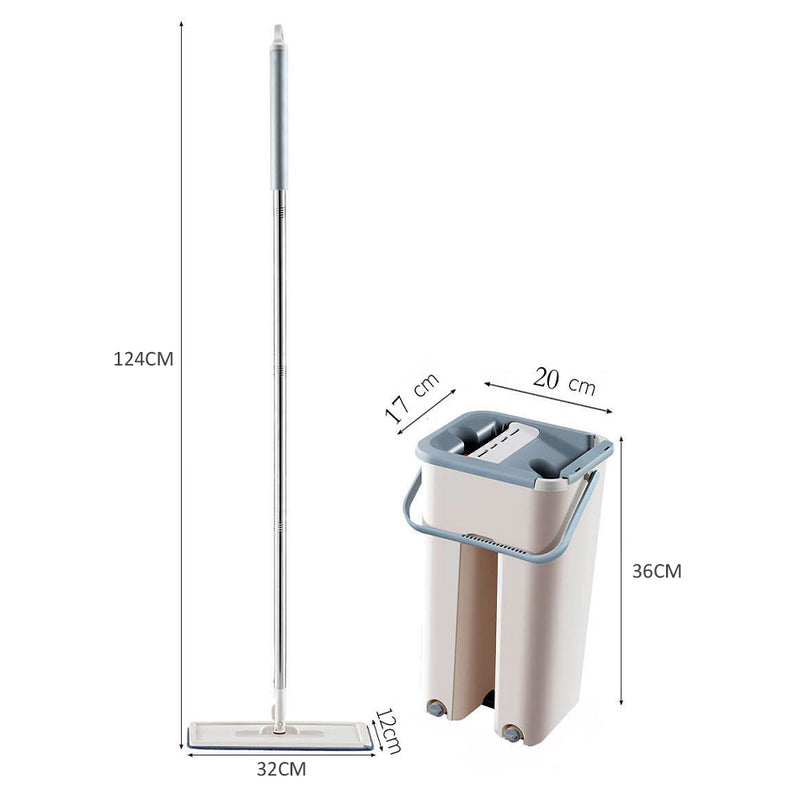 idrop Household Flat Cleaning Mop Hands Free / Mop Lantai Nipis / 刮刮乐拖把