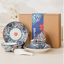 idrop Japanese Style Ceramic Tableware 4 Bowls 4 Spoon 2 Plates Gift Box Set / Set Seramik Hidangan Pinggan Mangkuk Sudu / 日式和风陶瓷餐具四碗四勺两盘礼盒套装