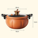 idrop [ 8L ] 28CM Pumpkin Pot With Steamer Layer Micro Pressure Cooking Pot / Periuk Masak Bentuk Labu Bersama Lapisan Stim / 8L南瓜锅带蒸笼(28CM南瓜微压料理锅)