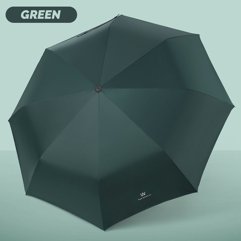 idrop UV Super Prevent Sun Compact Folding Sunscreen Waterproof Umbrella / Payung Hujan Dan Sinaran UV Mudah Alih / 手动uv雨伞厂家批发折叠太阳伞小防晒黑胶三折户外黑胶遮 阳伞商务