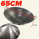 iDrop [ COMBO SET ] 65CM Mega Large Honeycomb Nonstick Cooking Wok with Lid Cover & Long Spatula Ladle / Periuk Honeycomb Saiz Besar Berpenutup 65CM & Senduk dan Spatula / 65CM 超大蜂窝不粘炒锅带盖和长铲勺