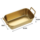 idrop Rectangle Square Stainless Steel Golden Plated Snack Box / Bekas Makanan Warna Emas Bentuk Petak Segi Empat Tepat / 不锈钢方 形小食盒 不锈钢方形 小食盒