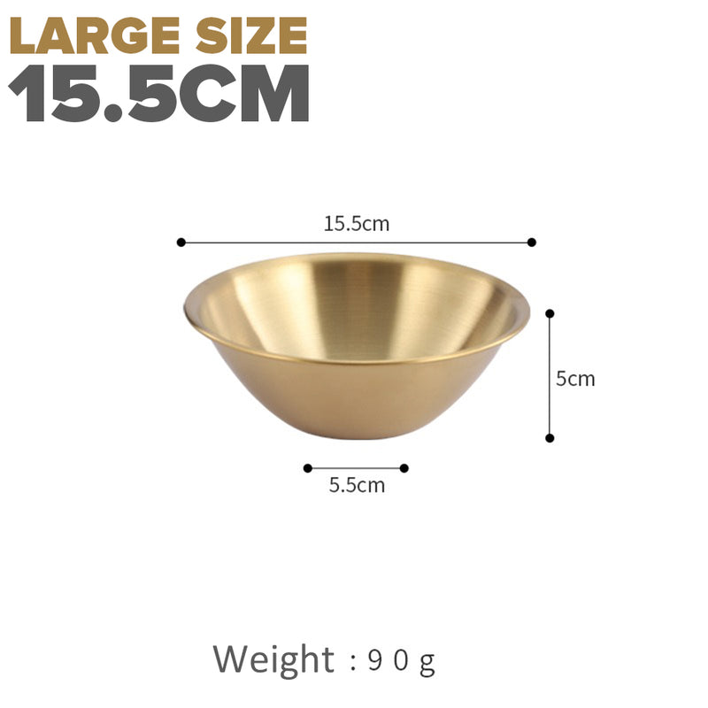 idrop Gold Plated V-Shape Bowl Stainless Steel 201 / Mangkuk Warna Emas Keluli Tahan Karat Bentuk V /